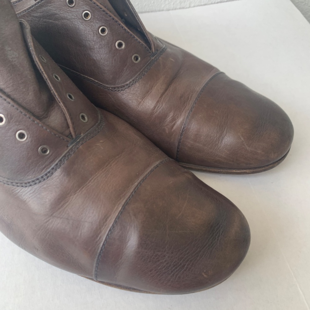 Mens Leather PRADA Laceless Oxford shoes - Picture 2 of 9